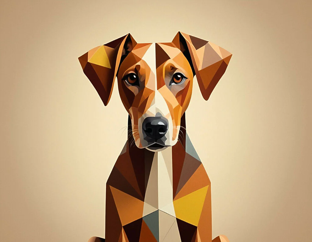 Minimalist Cubist Doggo