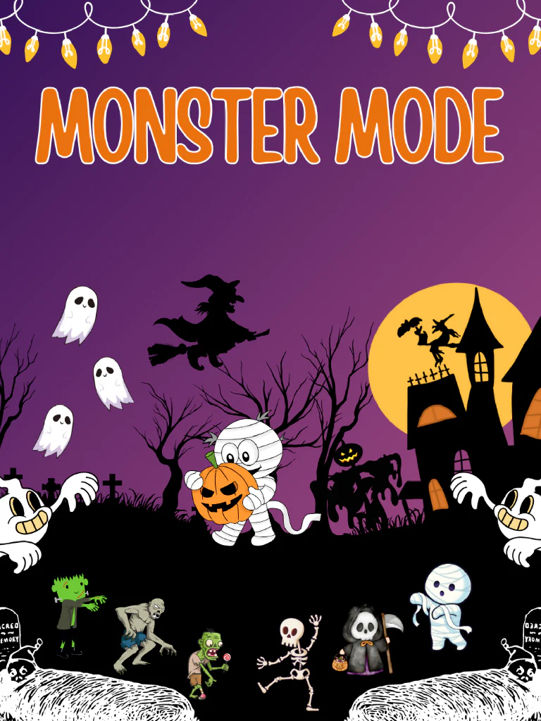 Monster Mode" Kids Halloween Party Invitation & Poster