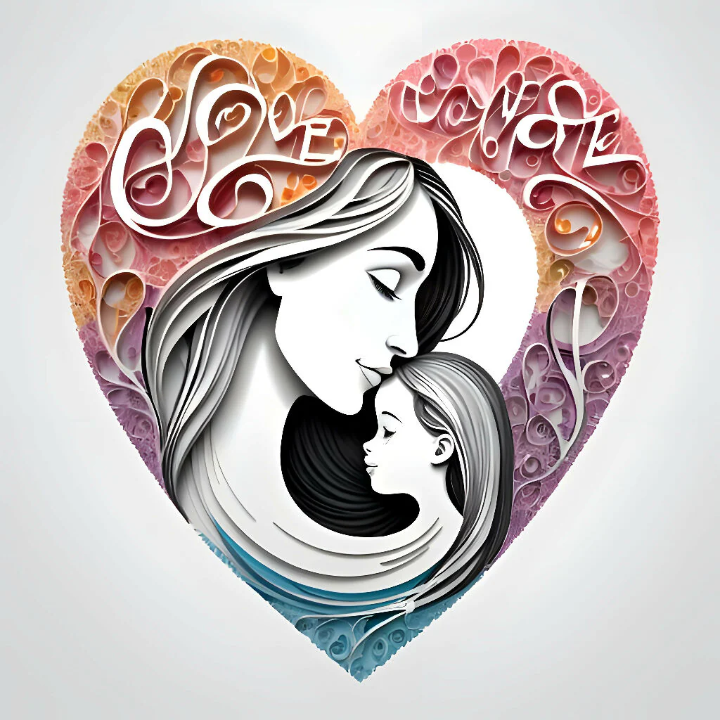 Mother And Child In Heart