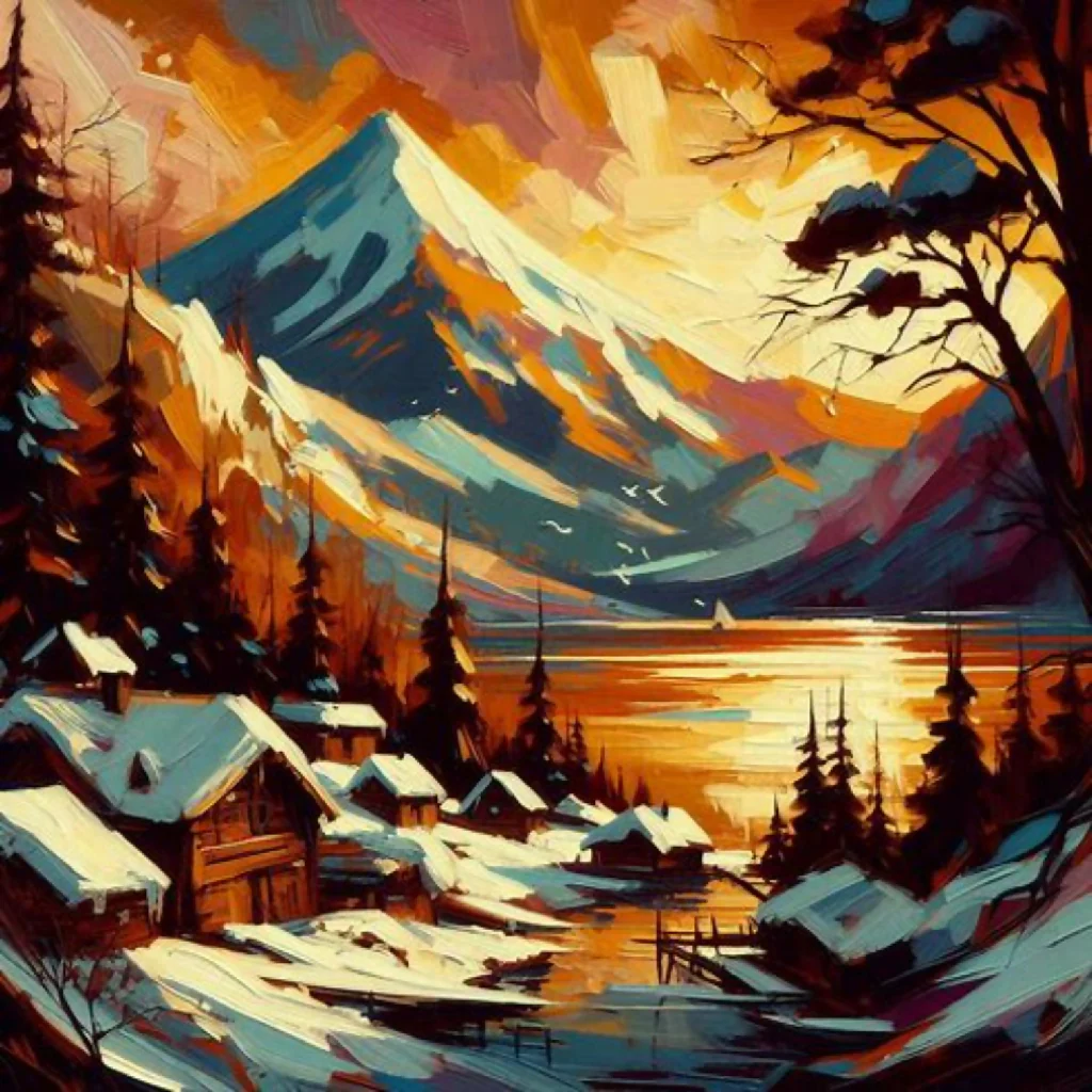 Mountain Lake at Dusk