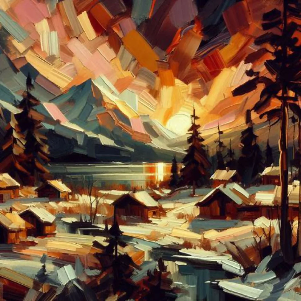 Mountain Lake at Dusk - Image 3