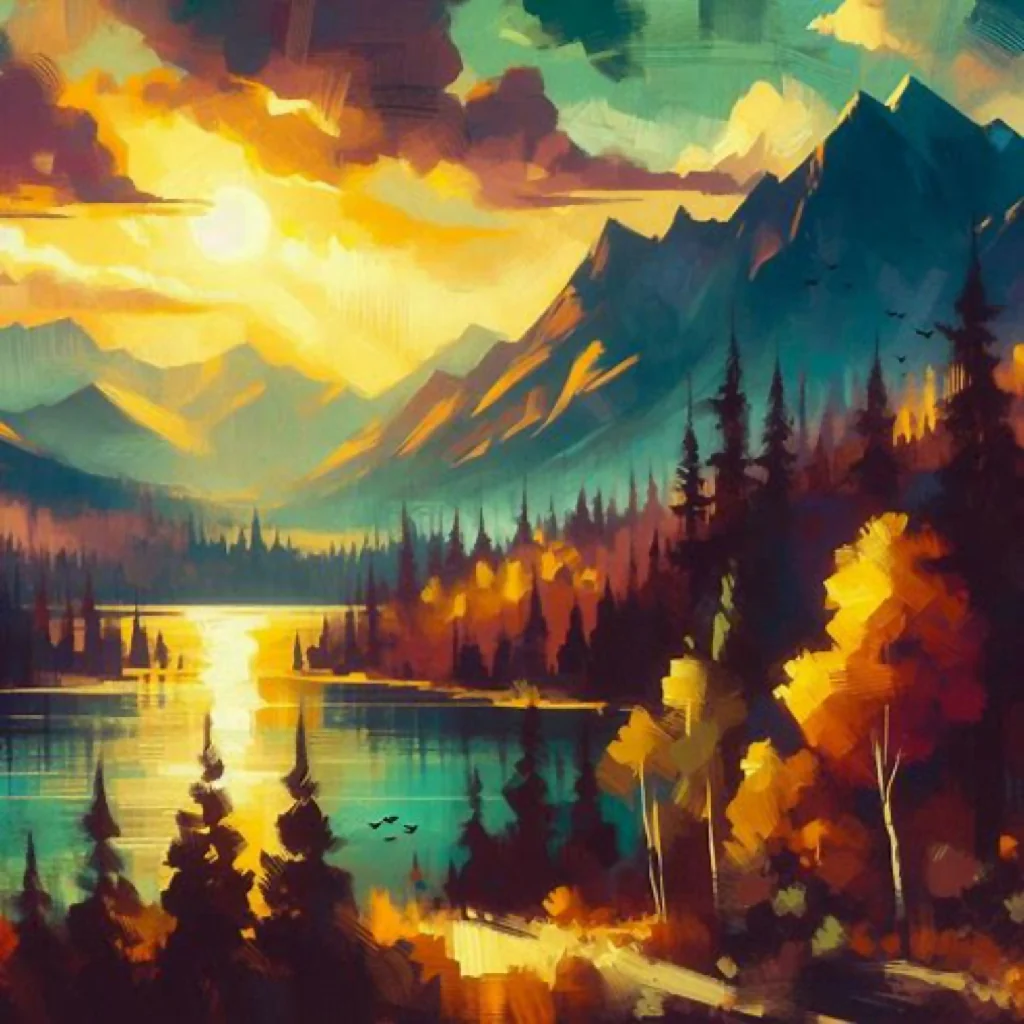 Mountain Lake at Dusk - Image 6
