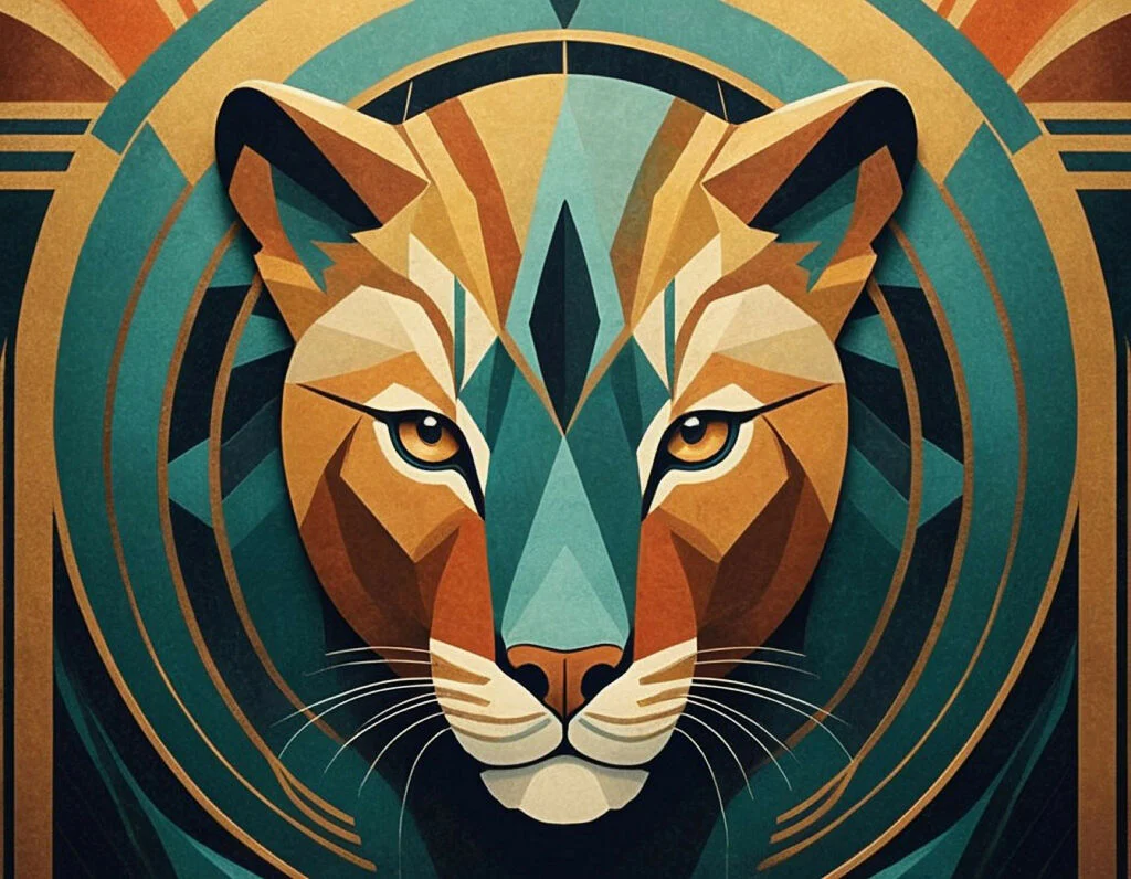 Mountain Lion in Art Deco
