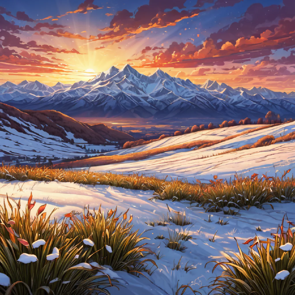 Mountain village in winter - Image 7
