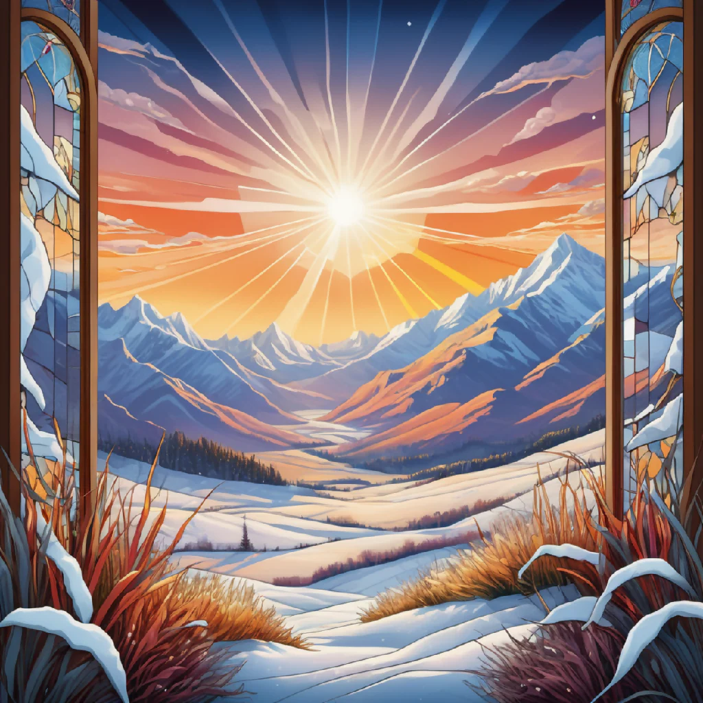 Mountain village in winter - Image 9