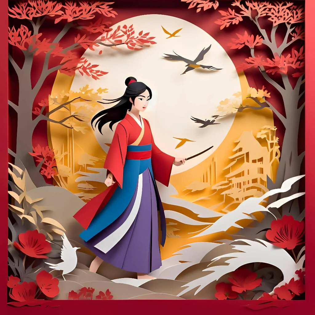 Mulan Ar-2 Paper Cut Art