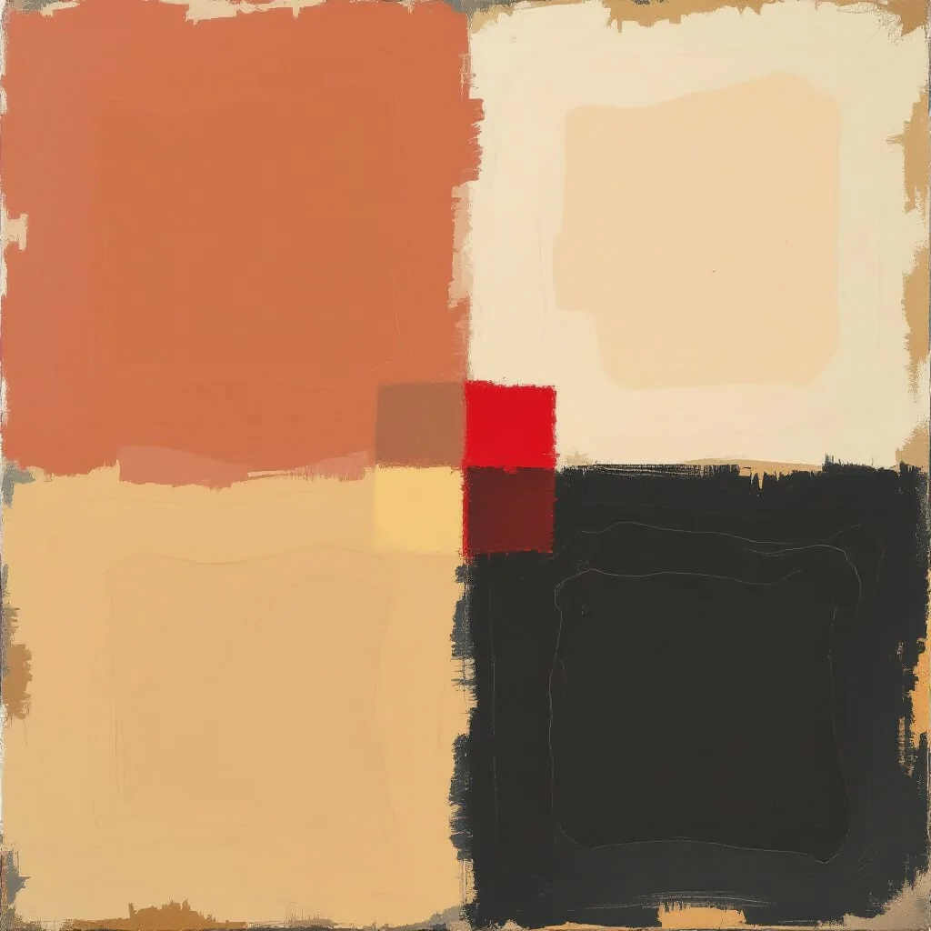 Muted Earth Tones Floating on Textured Canvas