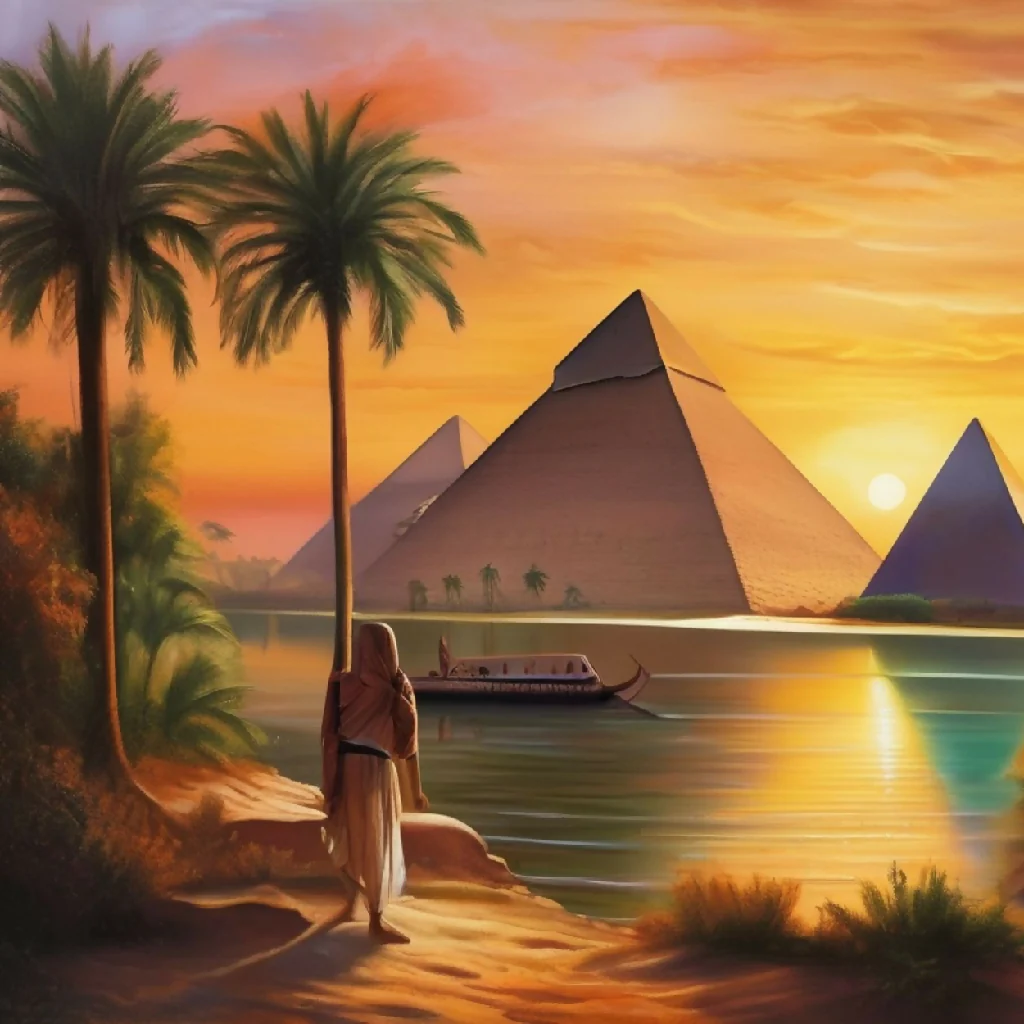 Mystical Sunset Over the Pyramids*