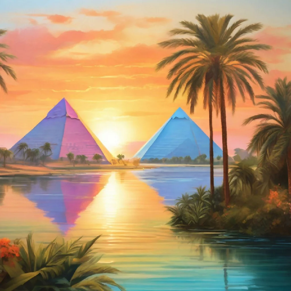 Mystical Sunset Over the Pyramids* - Image 2