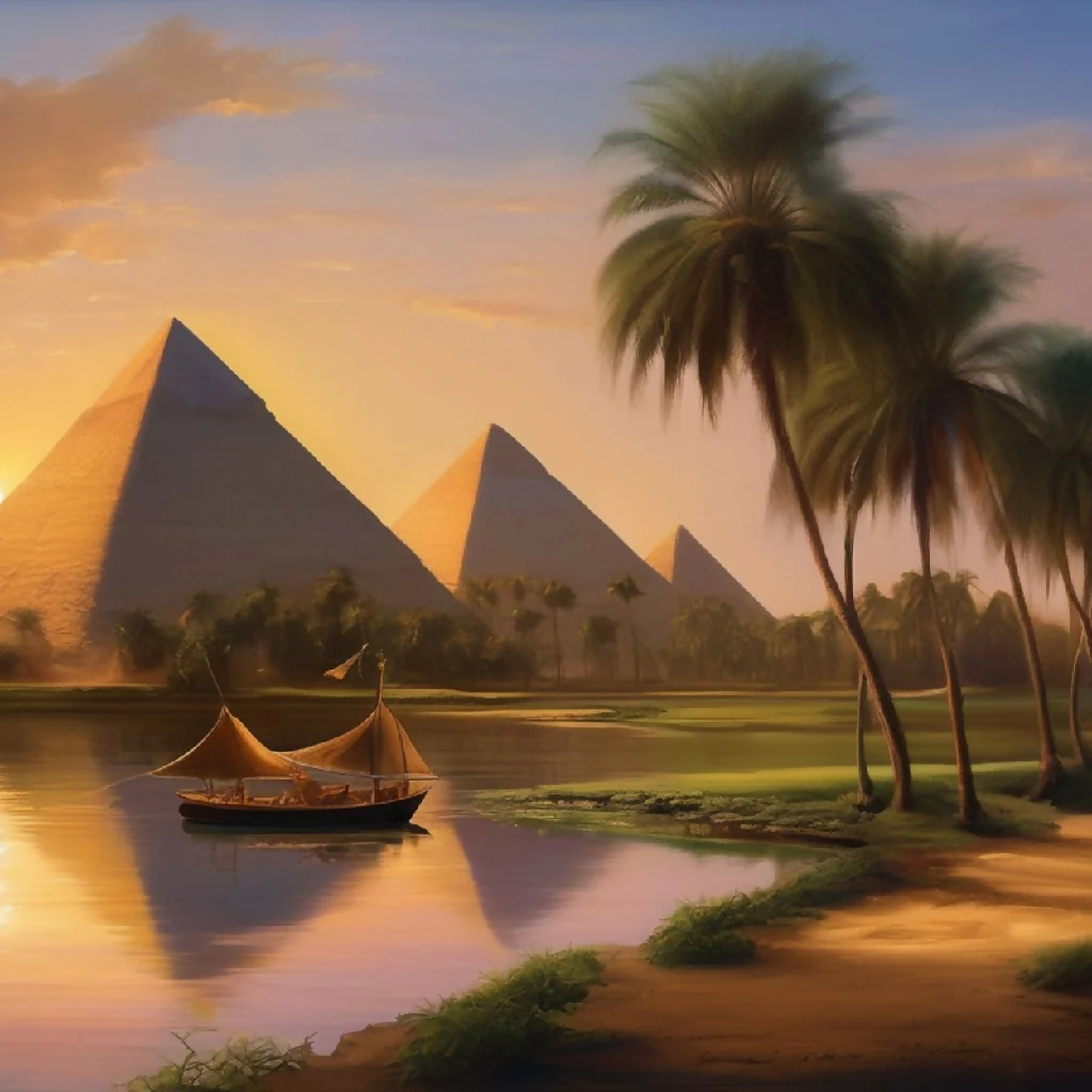 Mystical Sunset Over the Pyramids* - Image 3