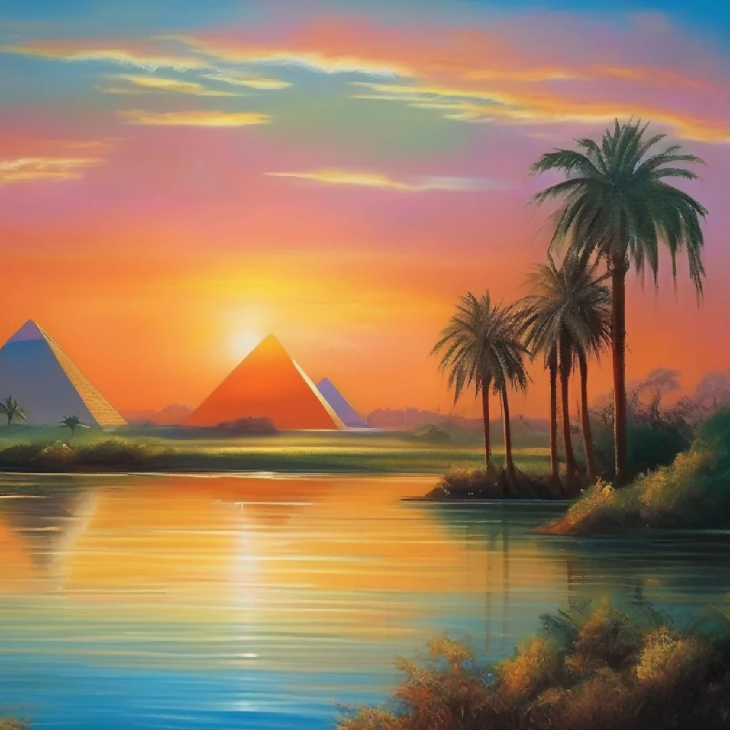 Mystical Sunset Over the Pyramids* - Image 4