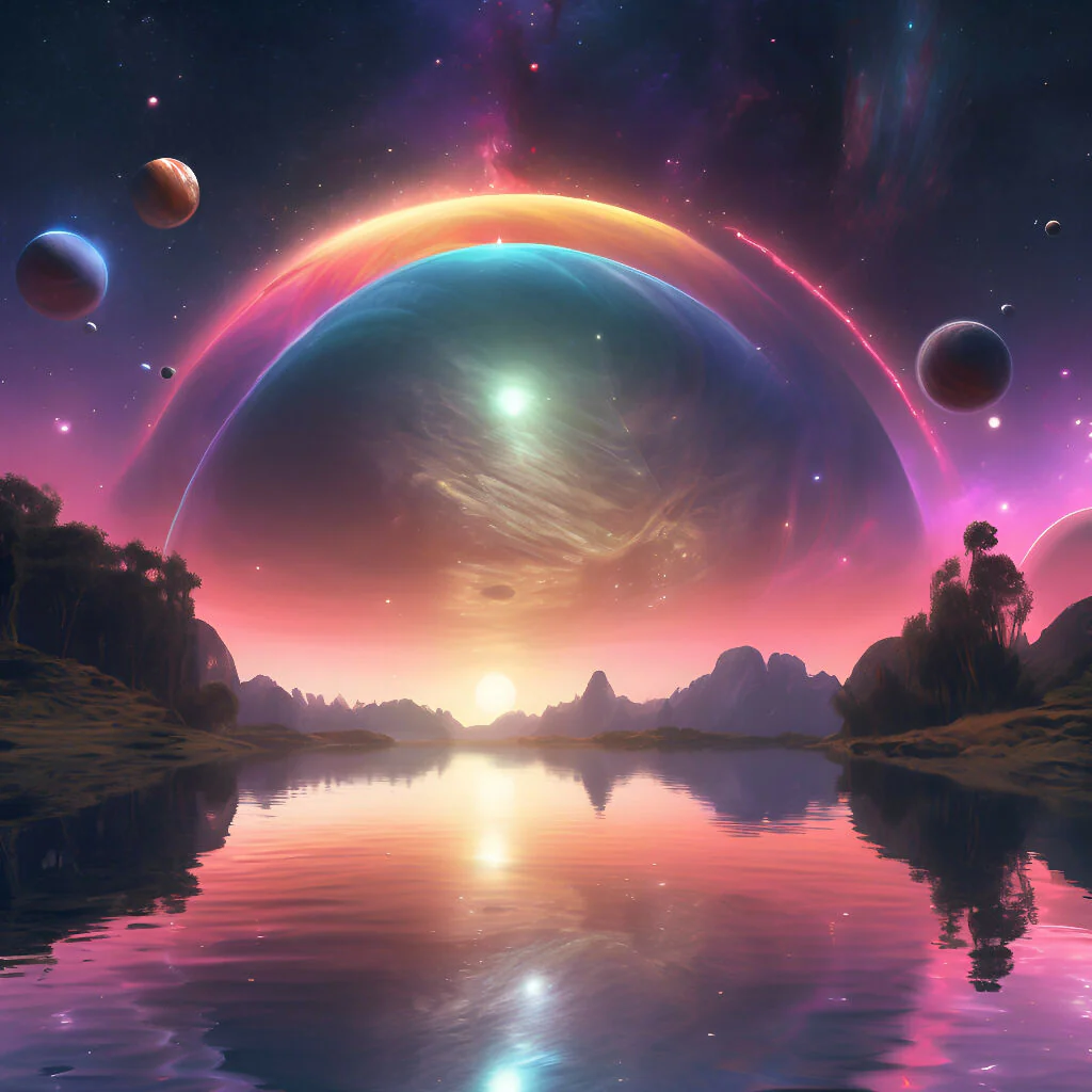 Nature and Astronomy Unite: The Enchanting View of a Planet by the Lake