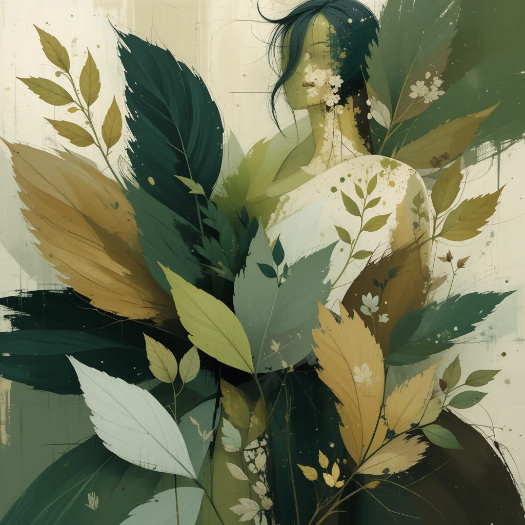 Nature Meets Abstract Brush strokes