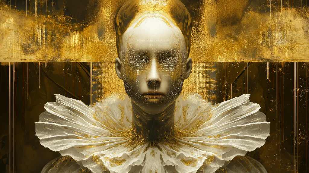 Neo-Baroque Abstract Elegance | AI-Generated Digital Artwork