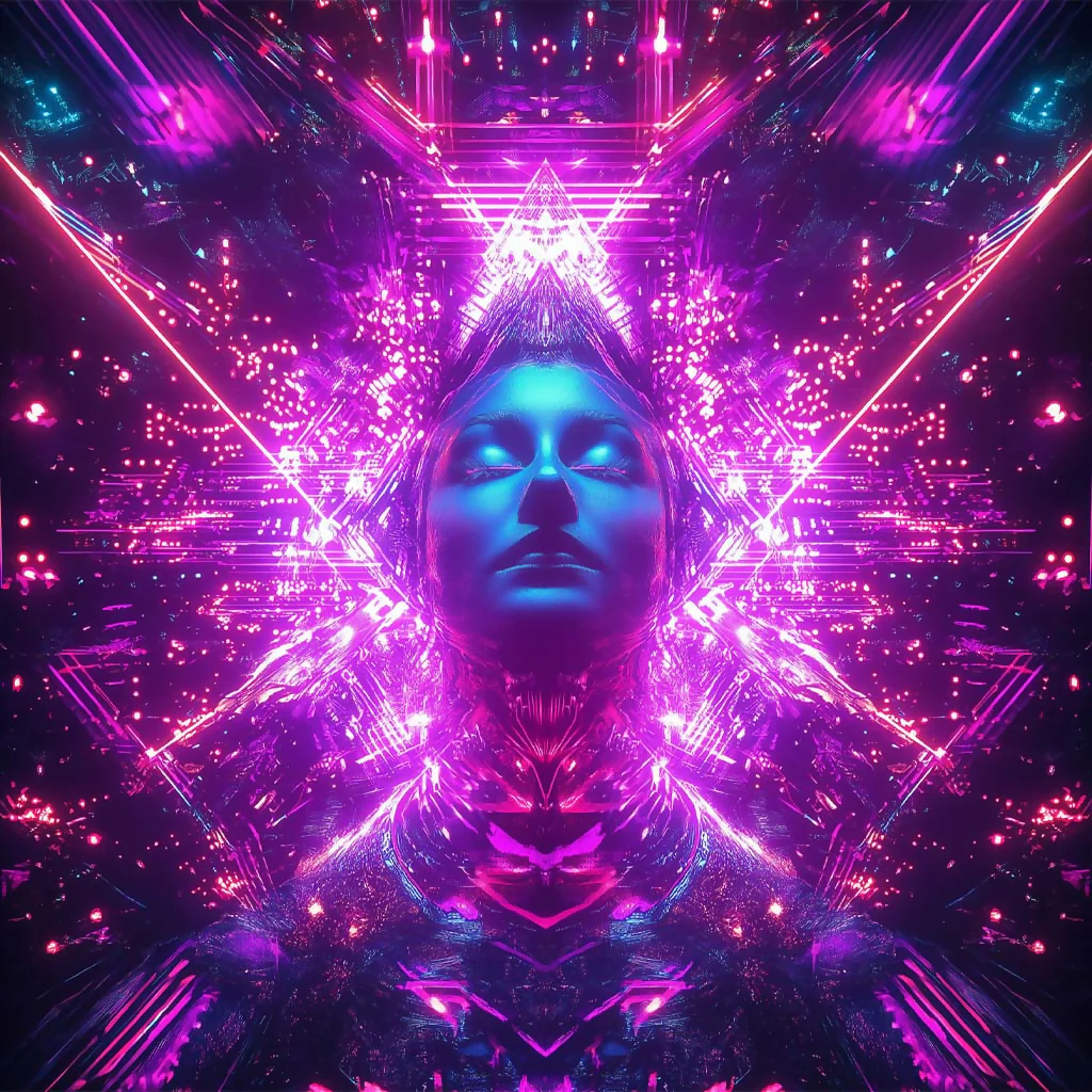 Neon Goddess: A Vision of Radiance