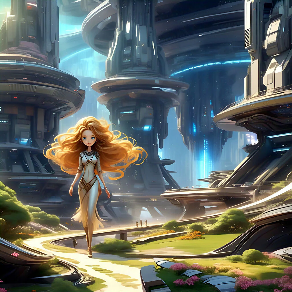 Neon Haven: Futuristic City Garden