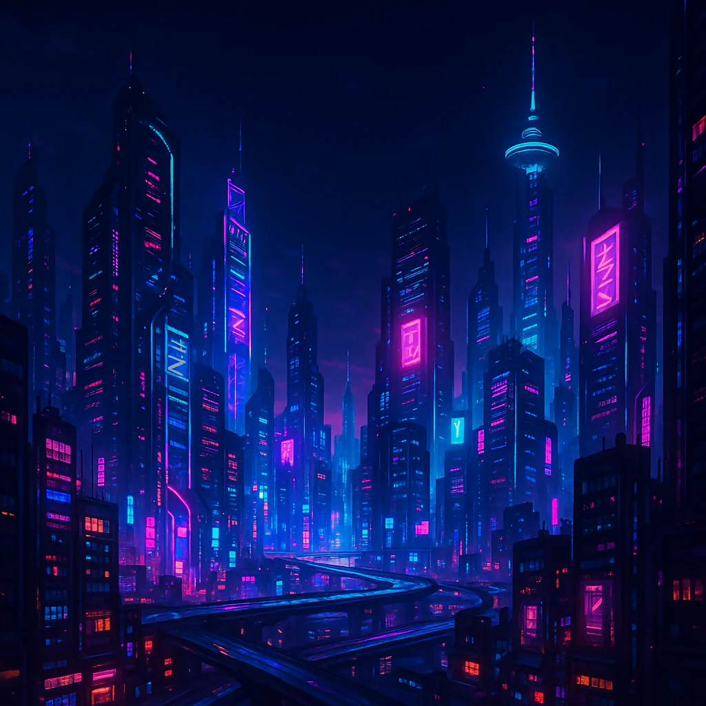 Neon Metropolis – Nighttime City of the Future