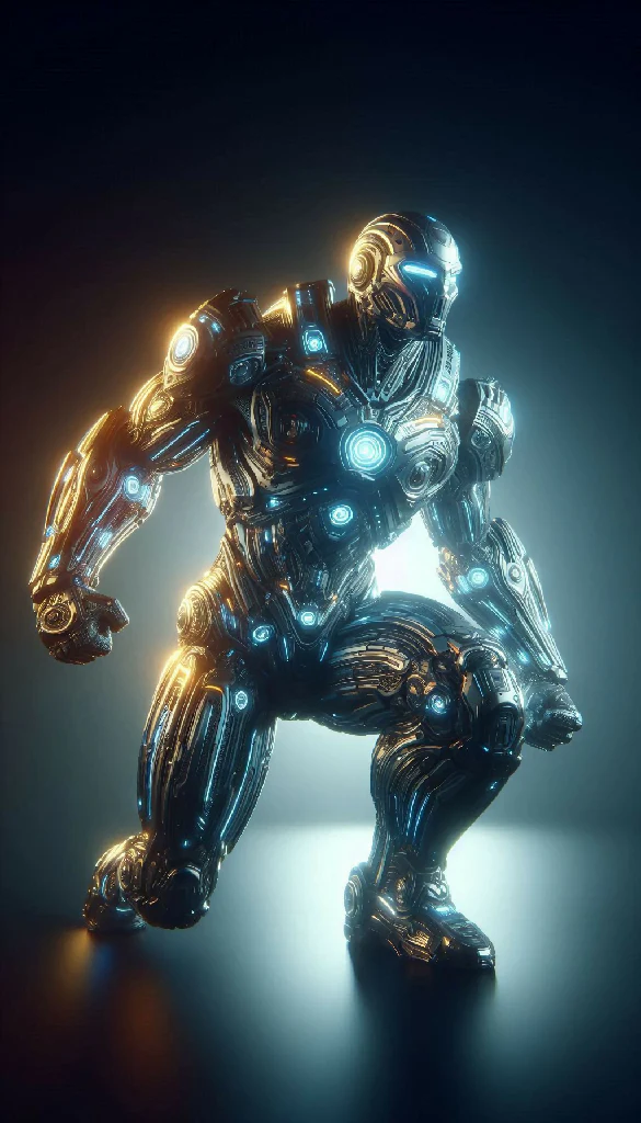 “Neon Sentinel: Futuristic Armored Warrior” - Image 3