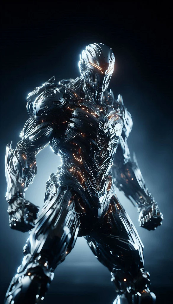 “Neon Sentinel: Futuristic Armored Warrior” - Image 4