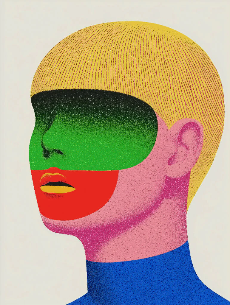 Neon Silence – Abstract Pop Portrait