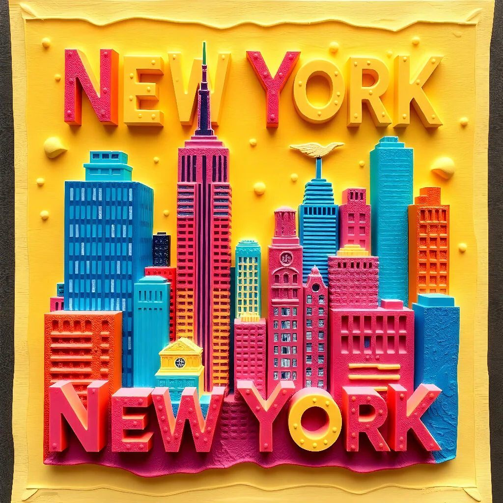 New York colorful poster