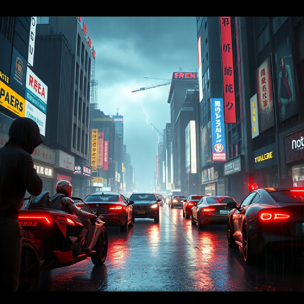 Night fall of the city