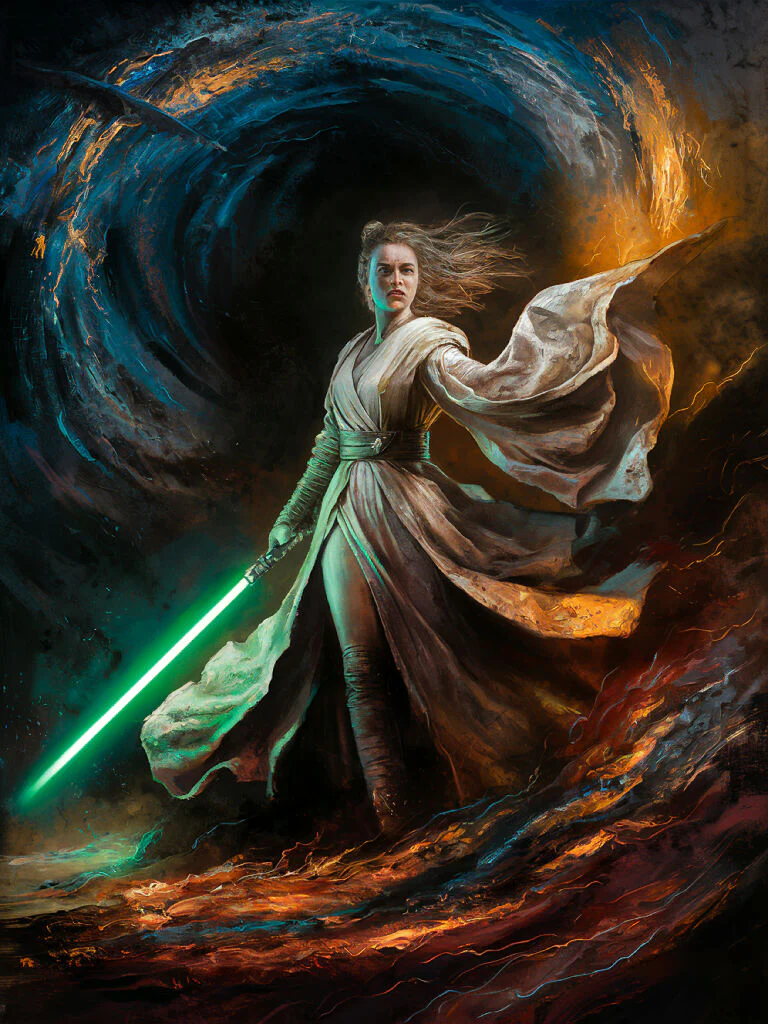 Oil Painting of Star Wars Rise of a Jedi #2
