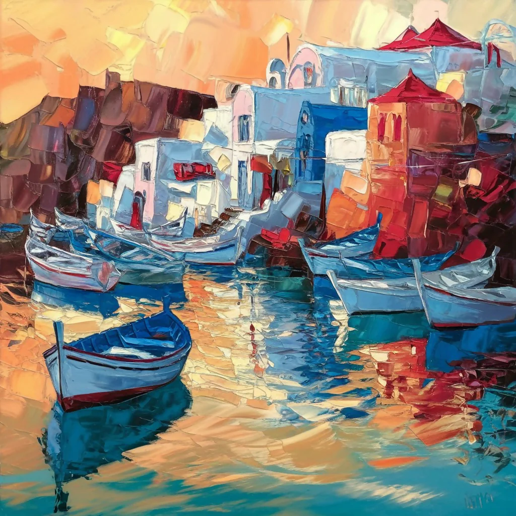 oil paintings of santorini - Image 3