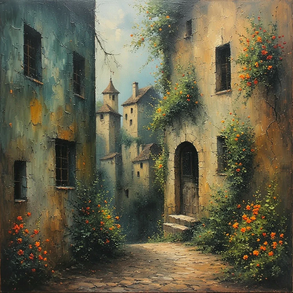 Old village alleyway
