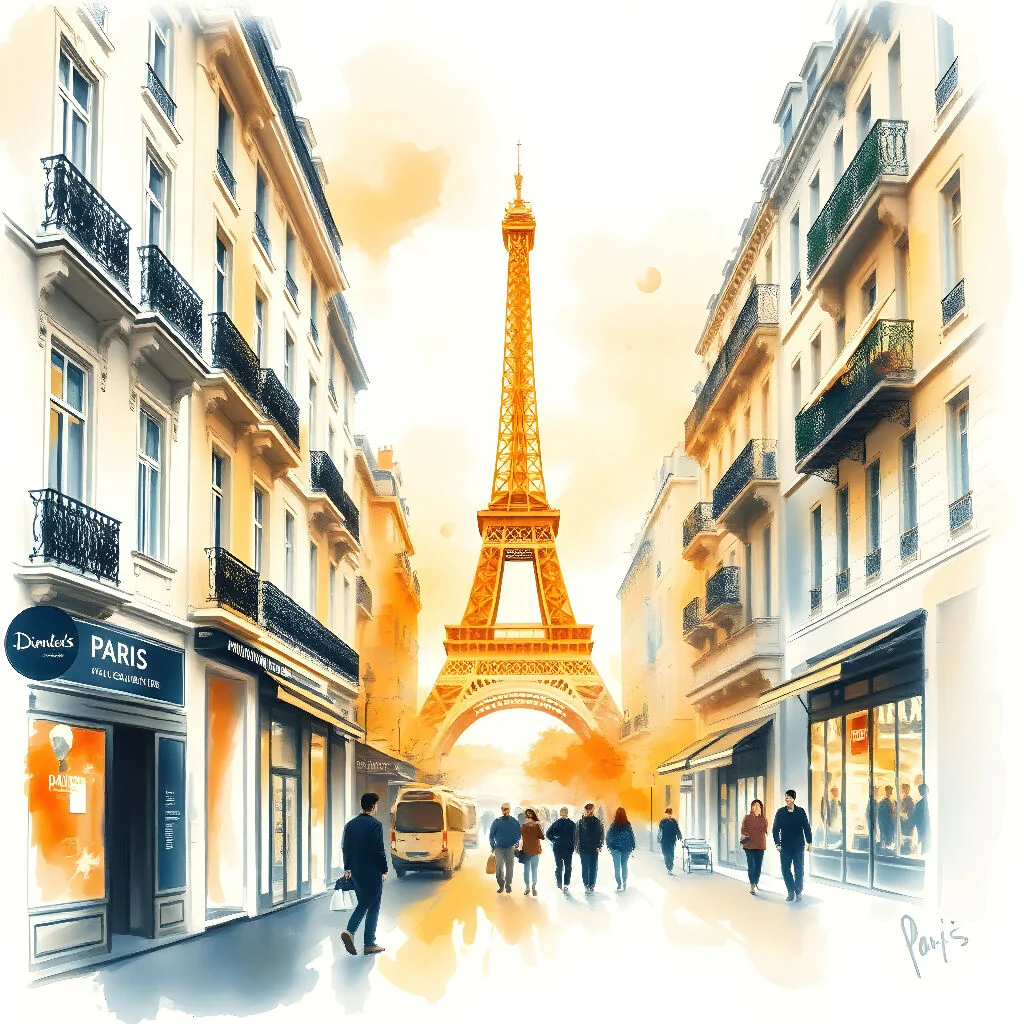 Paris Watercolor Poster
