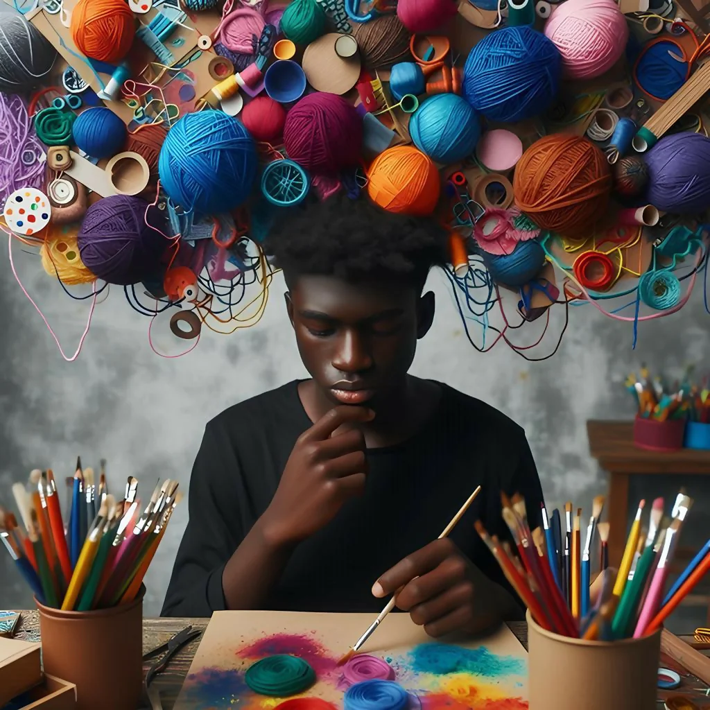 person performing manual artistic work 2