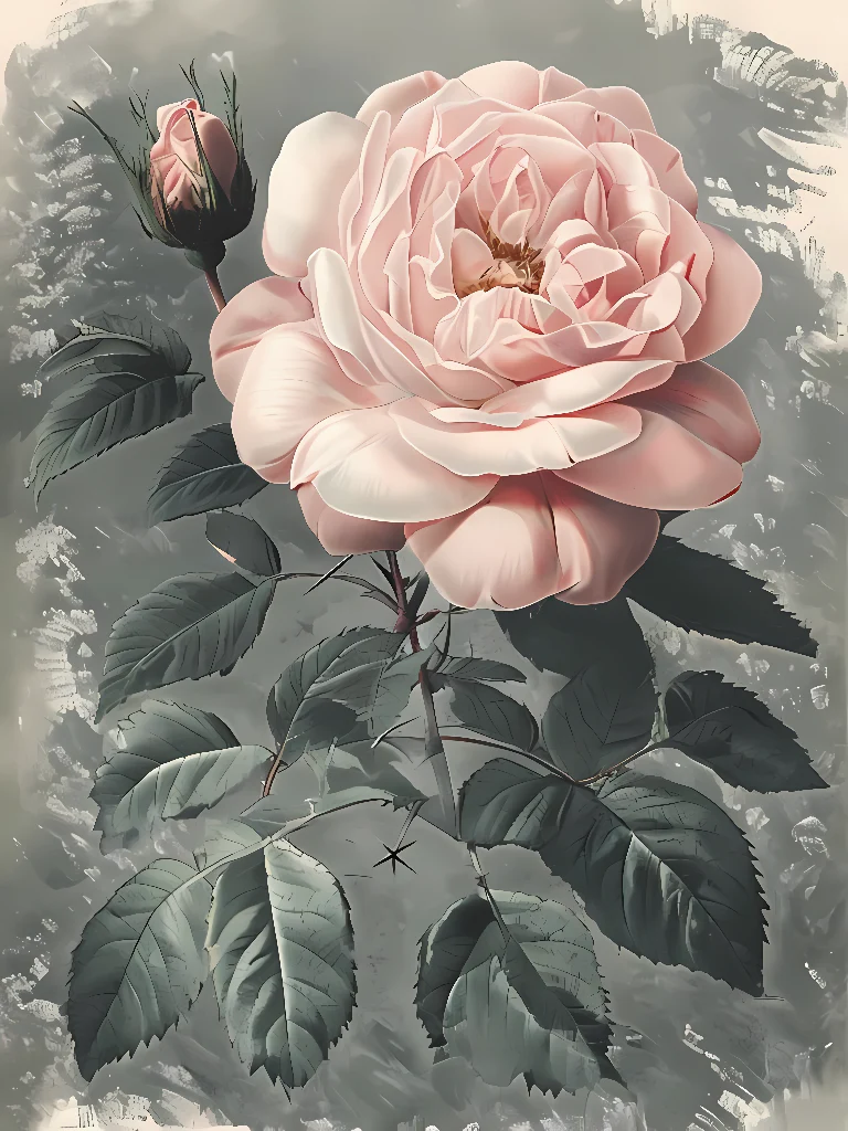 Pink Rose Painting