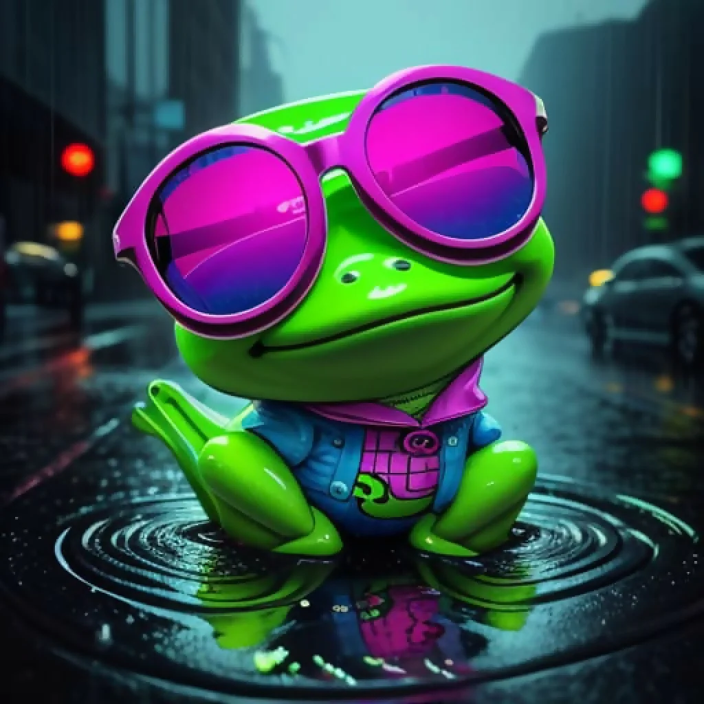 “Portland Frog – Urban Nature Vibes Digital Art”