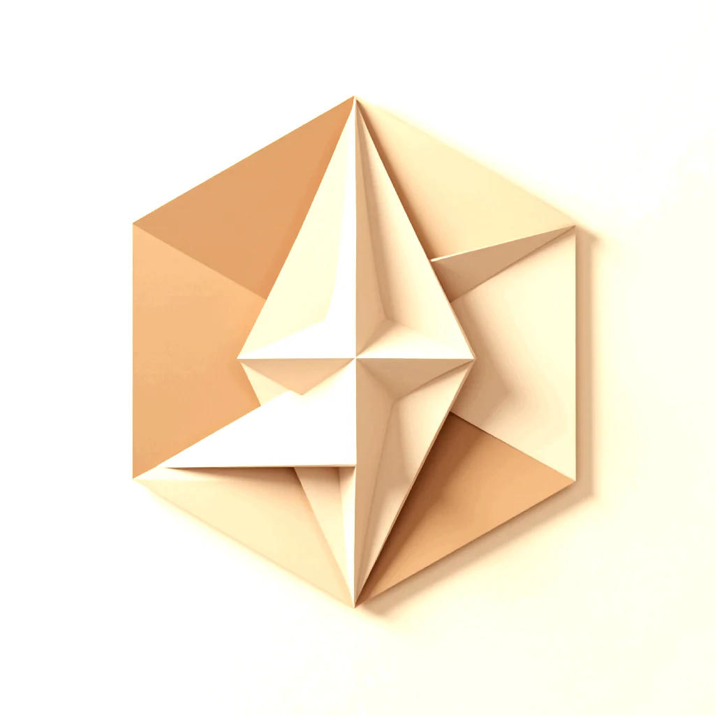 Prismatic Solace: Minimalist Geometric Star - Unique AI Art