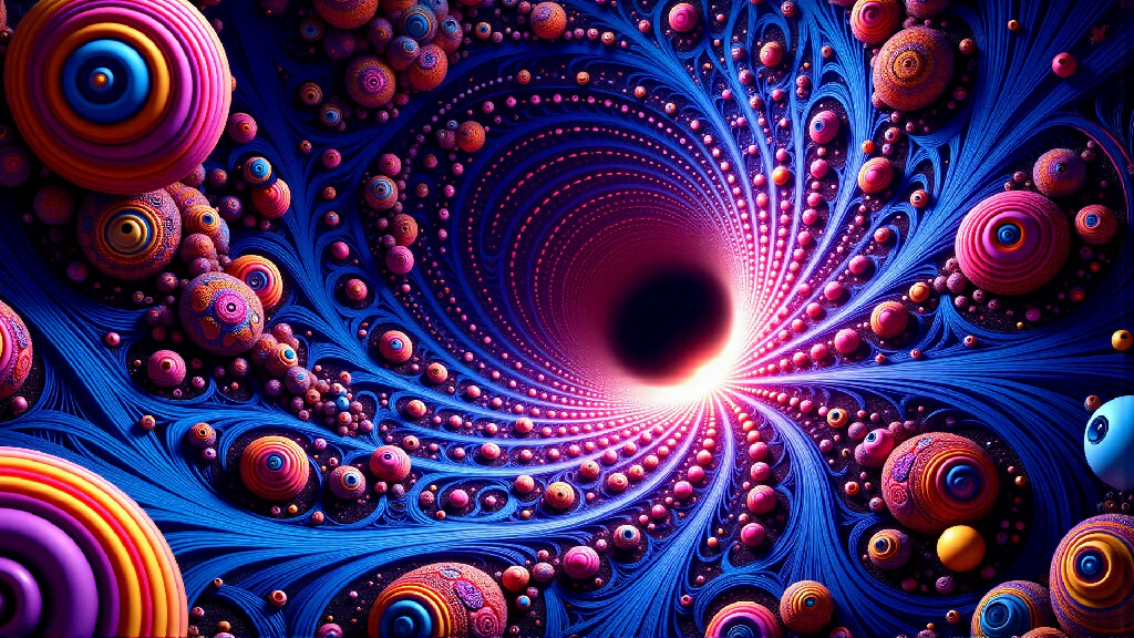 Psychedelic Neon UV Glowing BlackHole Portal