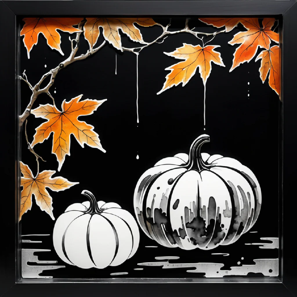 Pumpkins and Autumn Leaves #1