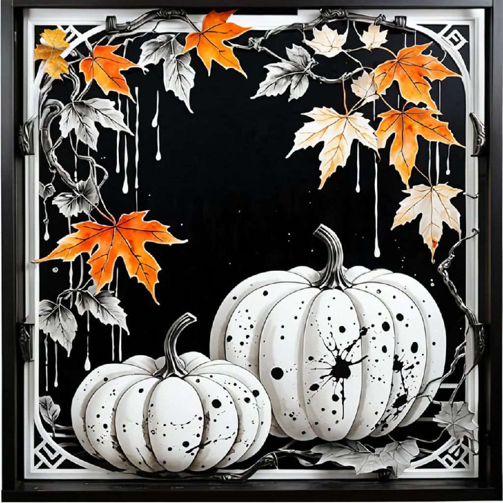 Pumpkins and Autumn Leaves #1 - Image 2
