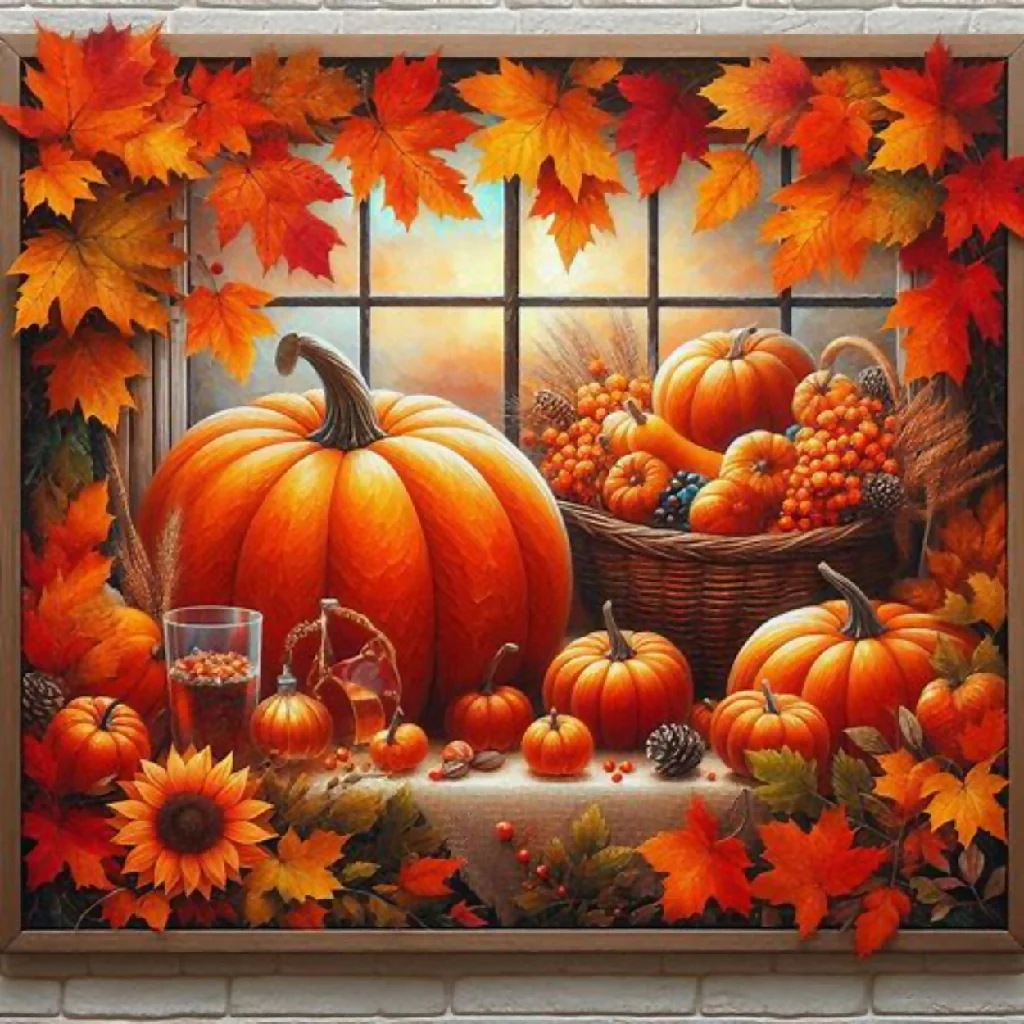 Pumpkins and Autumn Leaves #1 - Image 4