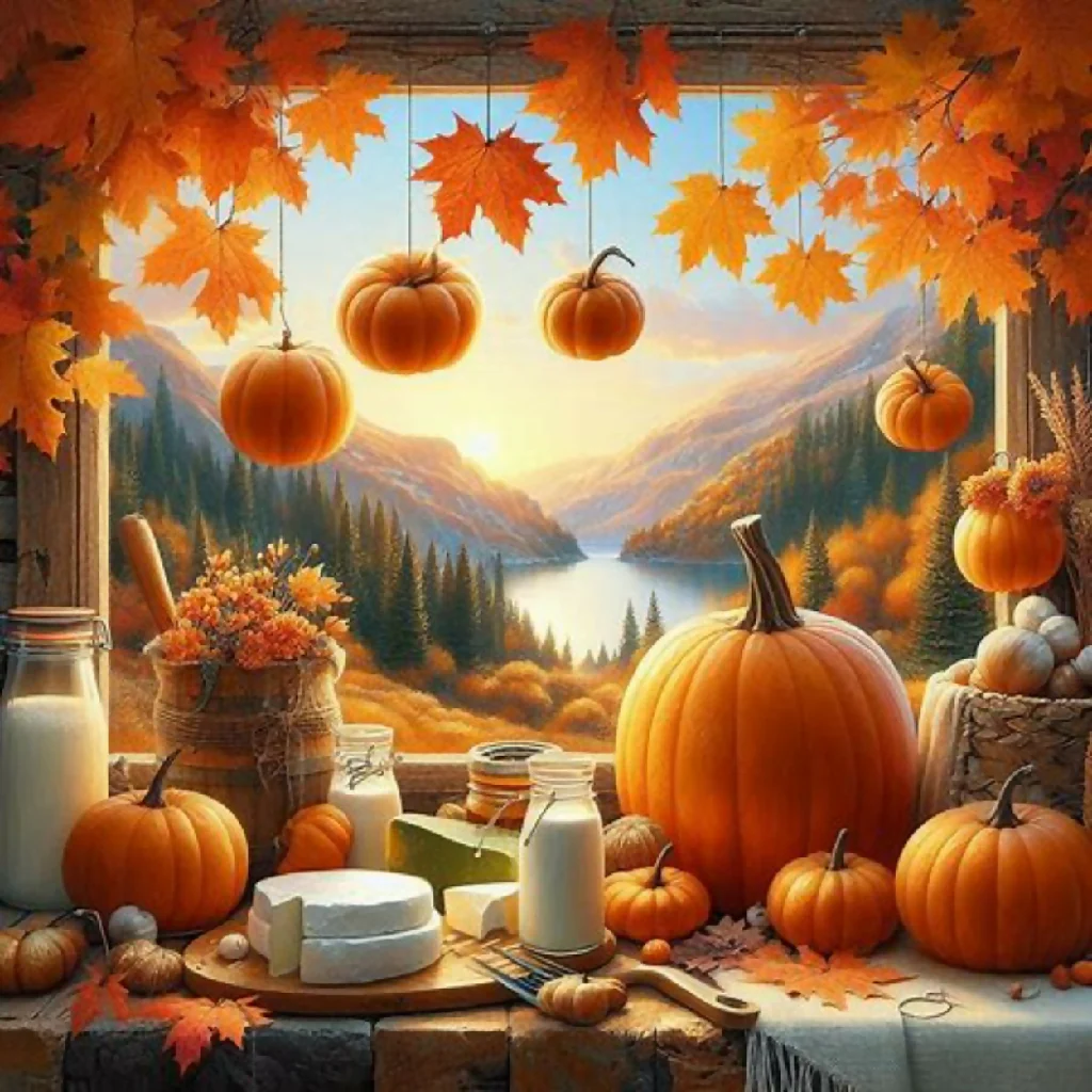 Pumpkins and Autumn Leaves - Image 2