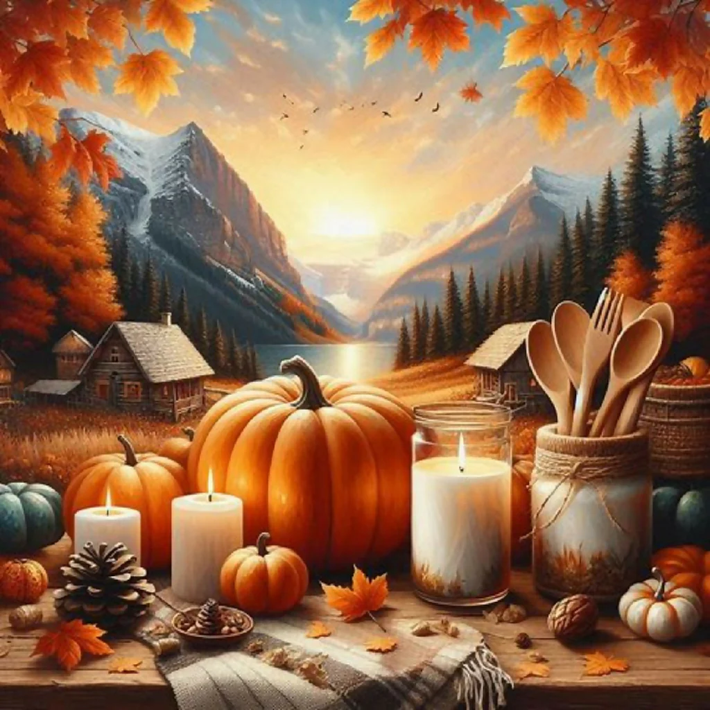 Pumpkins and Autumn Leaves - Image 4