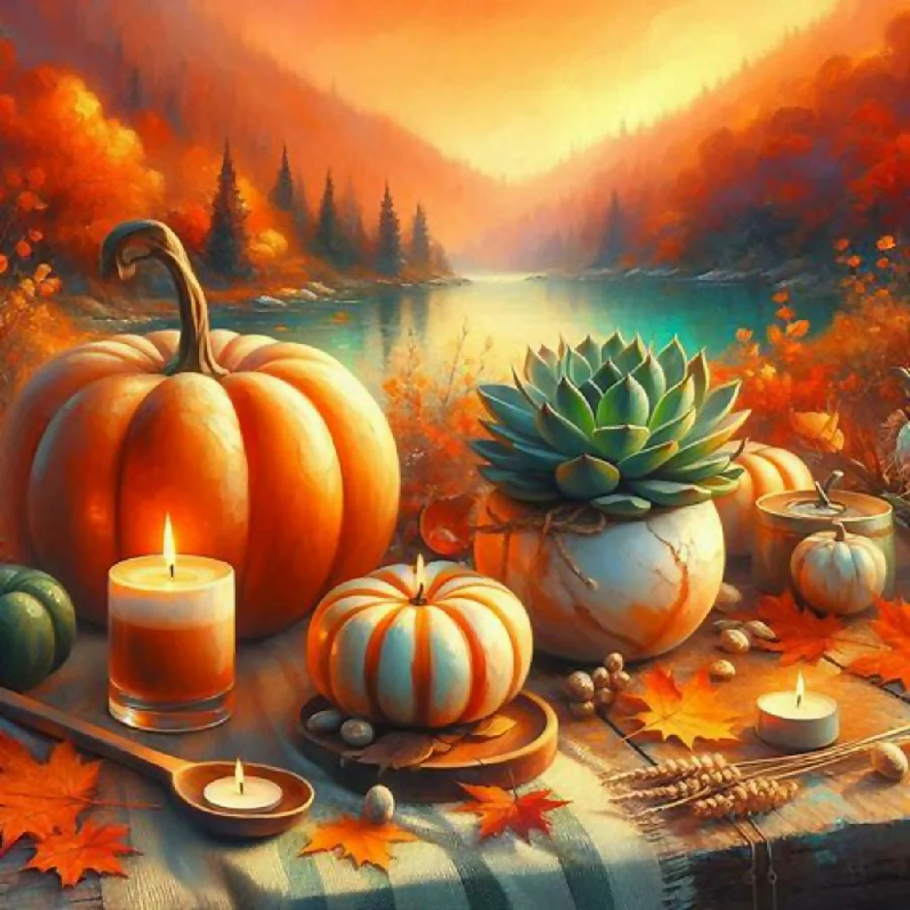 Pumpkins and Autumn Leaves - Image 6