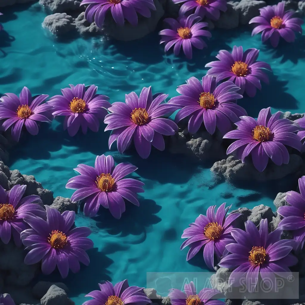 Purple coral flowers
