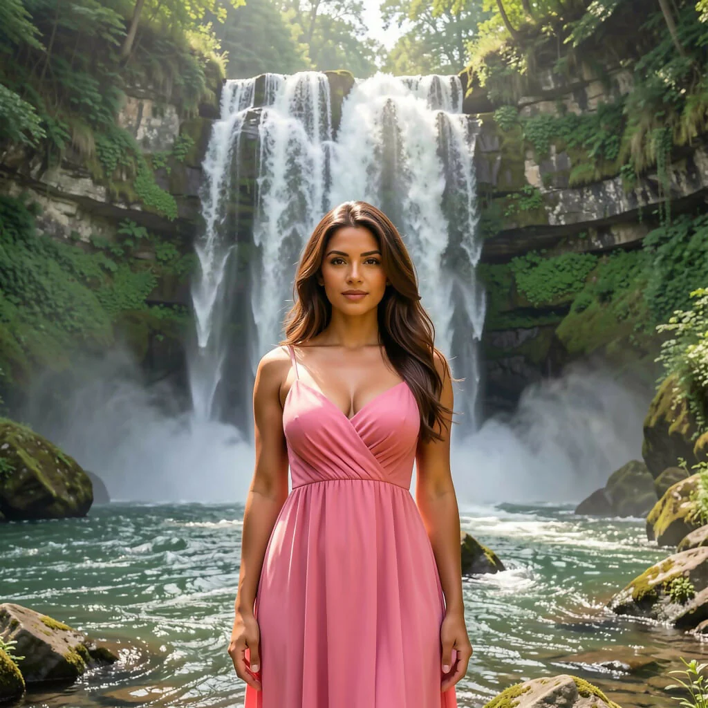 Quiet Moment by the Falls