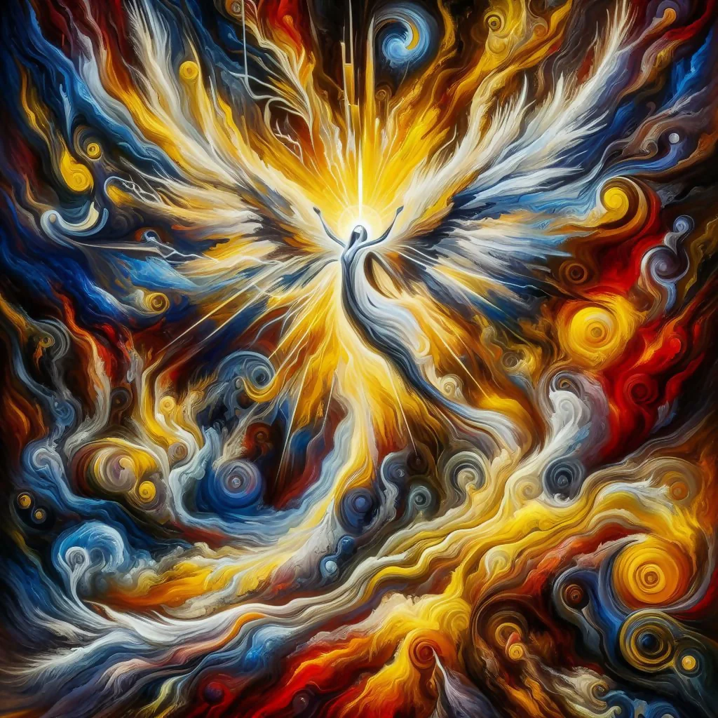 Radiant burst of the divine