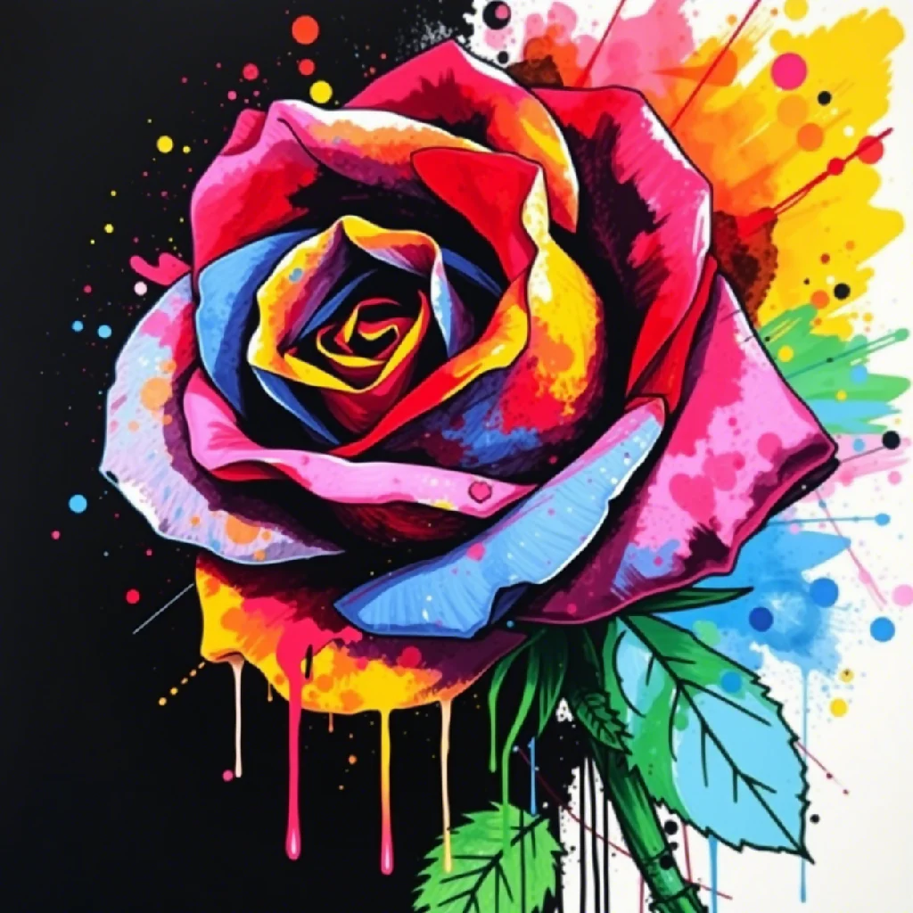 Rainbow Roses Art - Image 6