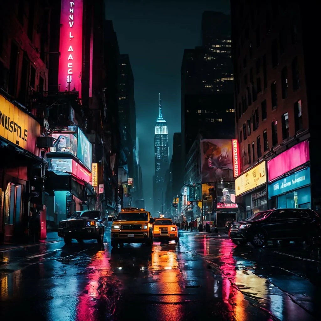 Rainy night in the City