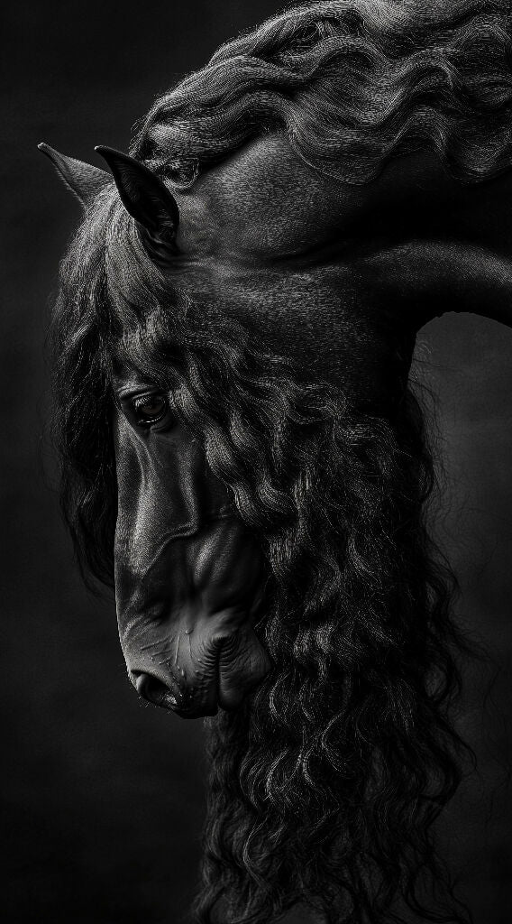 Regal Equine Beauty in Dark Tones
