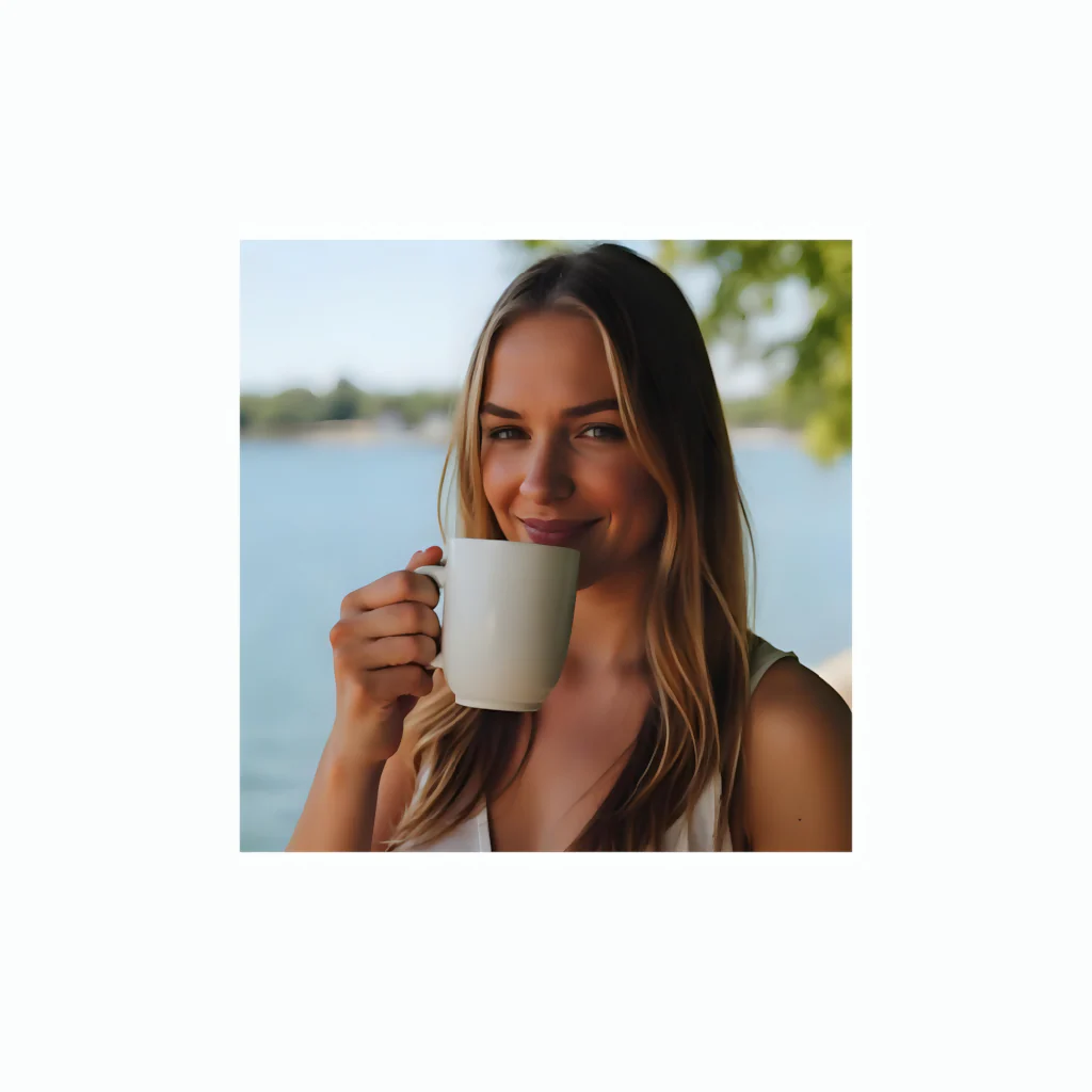 Riverside Coffee Serenity Portrait