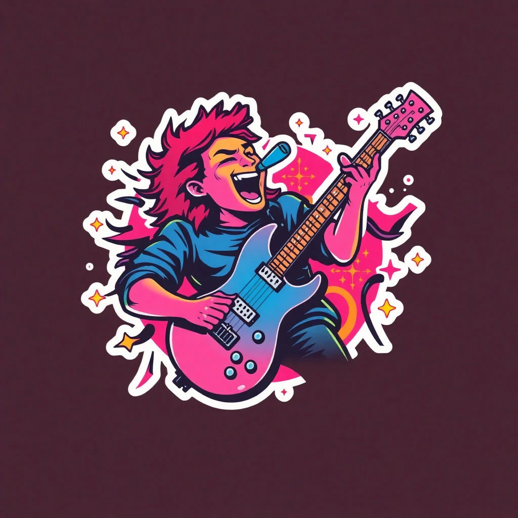 Rock Guitarist Digital Art – High-Resolution AI Artwork - Image 7