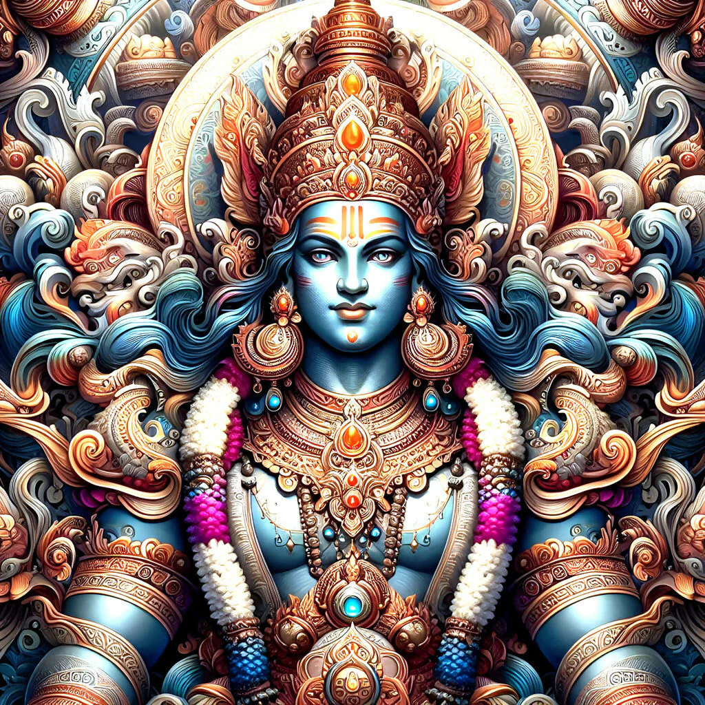 Sacred Divine Elegance - AI Generated Deity Art